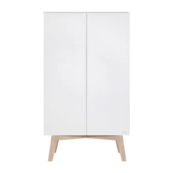 Kidsmill Sixties Babybed Wit Mat / Naturel 60 x 120 cm