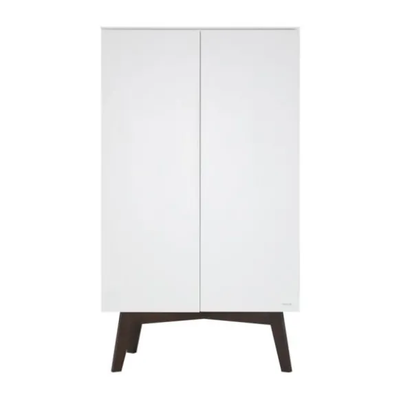 Kidsmill Sixties Babykamer Wit Mat / Walnoot | Bed 60 x 120 cm + Commode
