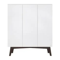 Kidsmill Sixties Babykamer Wit Mat / Walnoot | Bed 60 x 120 cm + Commode