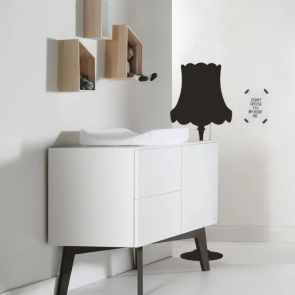 Kidsmill Sixties Babykamer Wit Mat / Walnoot | Bed 60 x 120 cm + Commode