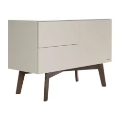 Kidsmill Sixties Babykamer Oatmeal / Walnoot | Bed 60 x 120 cm + Commode