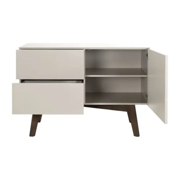 Kidsmill Sixties Babykamer Oatmeal / Walnoot | Bed 60 x 120 cm + Commode