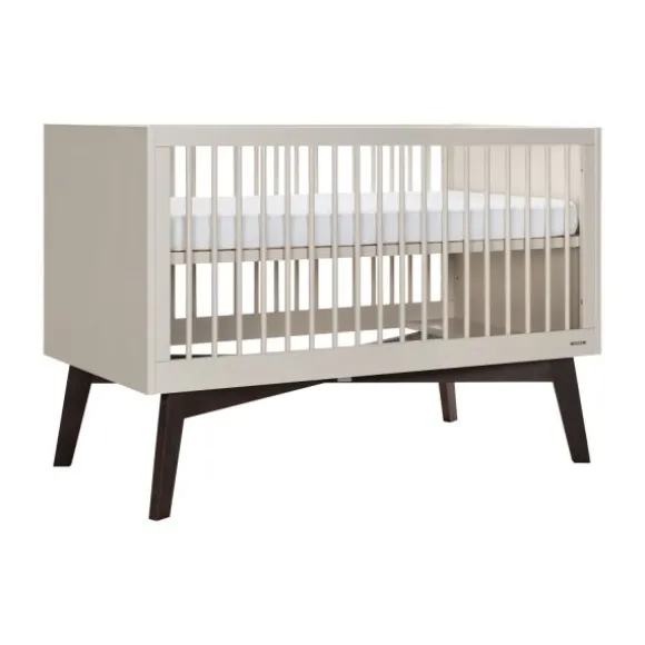 Kidsmill Sixties Babykamer Oatmeal / Walnoot | Bed 60 x 120 cm + Commode