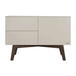 Kidsmill Sixties Babykamer Oatmeal / Walnoot | Bed 60 x 120 cm + Commode