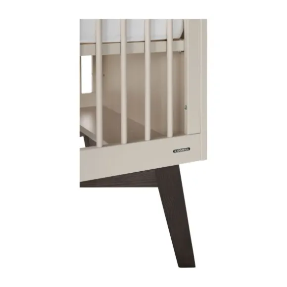 Kidsmill Sixties Babykamer Oatmeal / Walnoot | Bed 60 x 120 cm + Commode
