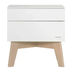 Kidsmill Sixties Kinderkamer Wit Mat / Naturel | Bed 90 x 200 + Bureau + Kast 2-Deurs