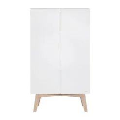 Kidsmill Sixties Kledingkast 2-Deurs Wit Mat / Naturel