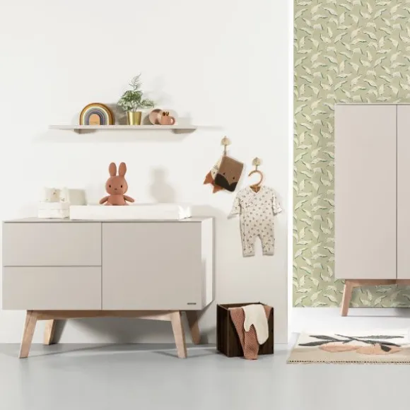 Kidsmill Sixties Ledikant 60 x 120 cm - Oatmeal / Eiken