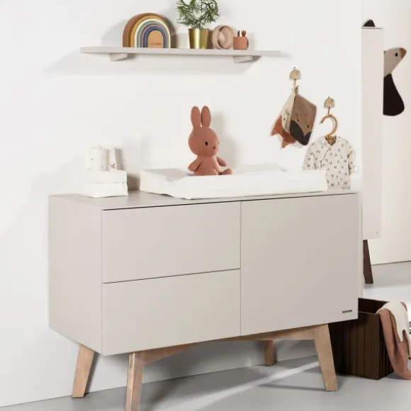 Kidsmill Sixties Ledikant 60 x 120 cm - Oatmeal / Eiken