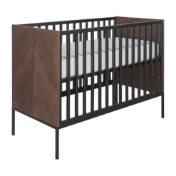 Kidsmill Vince Babybed Black / Oak 70 x 140 cm