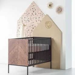 Kidsmill Vince Babybed Black / Oak 70 x 140 cm