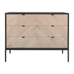 Kidsmill Vince Babykamer Black / Oak | Bed 60 x 120 cm + Commode Breed