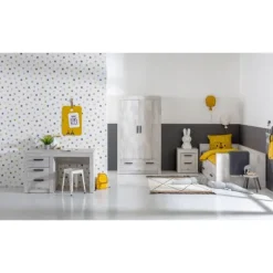 Kinderkamer Sem Nautic Grijs - Bedbank - Bureau