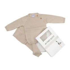 Klein Baby Pakje – Knitted - Mt 50 – Beige Sand