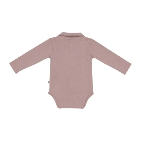Klein Baby Polo Romper Rib - maat 50 - Fawn