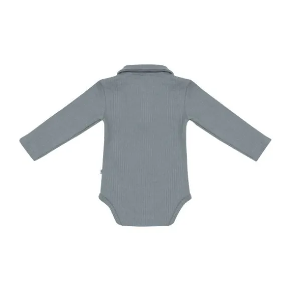 Klein Baby Polo Romper Rib - maat 50 - Stone Green