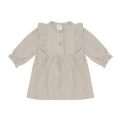 Klein Baby Ruffle Jurk - Mt. 50 - Beige Melange