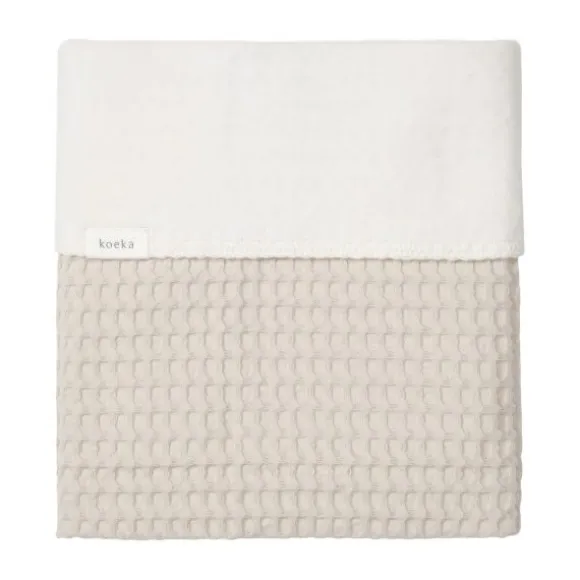 Koeka Amsterdam Wafel Ledikantdeken - Cotton Fleece - Natural