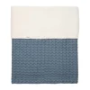 Koeka Amsterdam Wafel Wiegdeken - Maat 100 x 75 - Cotton Fleece - Bluestone
