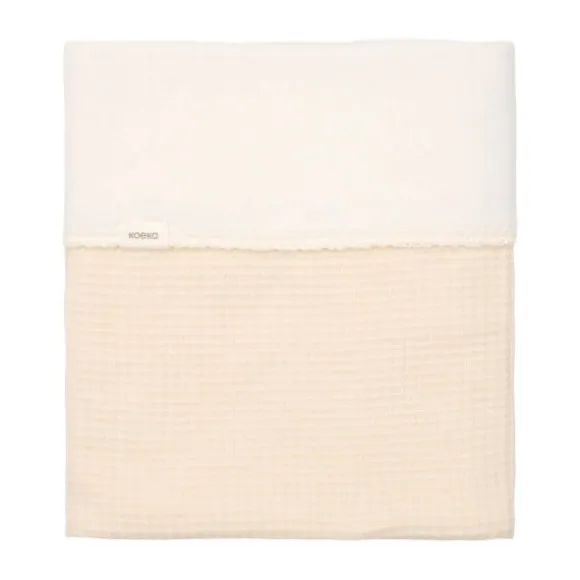 Koeka Malaga Wiegdeken - Maat 100 x 75 - Cotton Fleece - Warm White