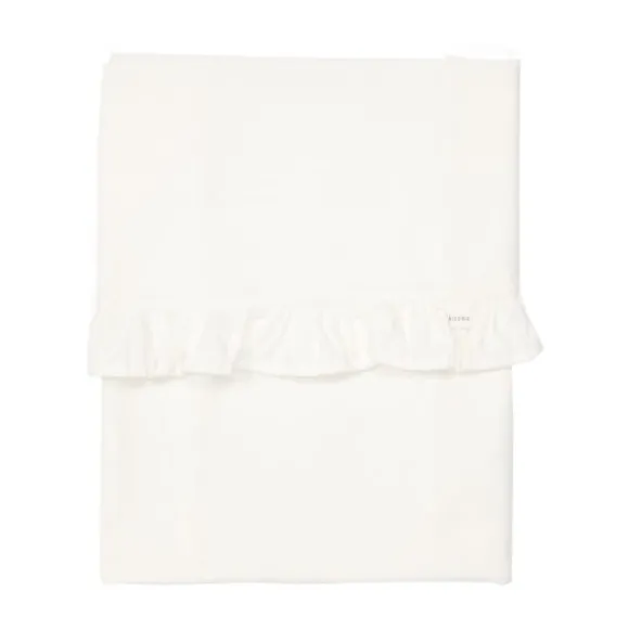 Koeka Ruffle Ledikantlaken Warm White 110 x 140 cm