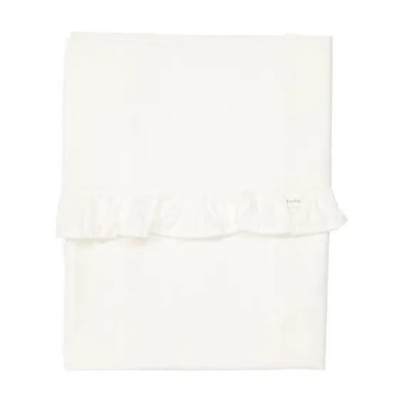 Koeka Ruffle Wieglaken Warm White 80 x 100 cm