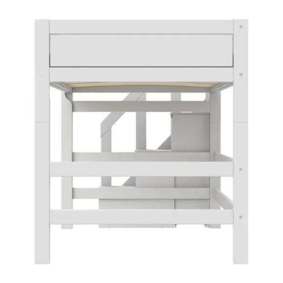 Life Time Hoogslaper Deluxe - White Wash - 152 cm - Met Trapkast
