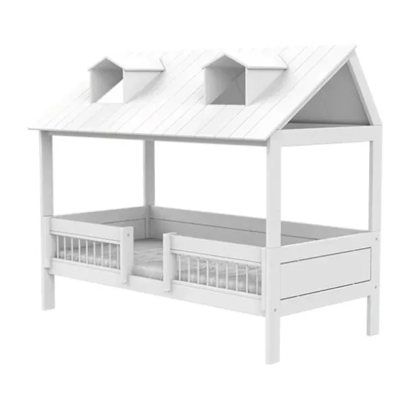 LIFETIME Beach House Huisbed - 90x200 cm - Premium Rolbodem - Wit