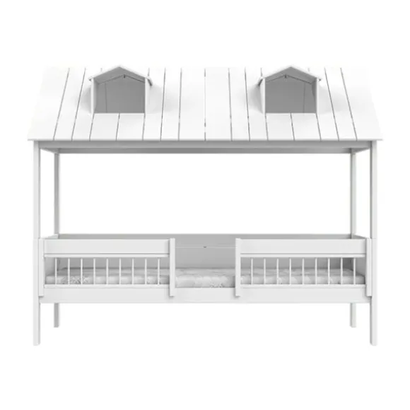 LIFETIME Beach House Huisbed - 90x200 cm - Premium Rolbodem - Wit