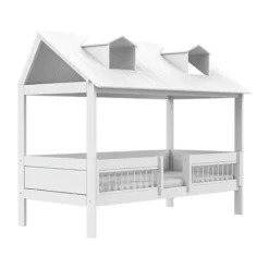 LIFETIME Beach House Huisbed - 90x200 cm - Premium Rolbodem - Wit