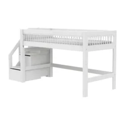 LIFETIME Breeze Halfhoogslaper Met Trapkast - Wit