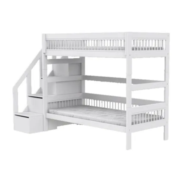 LIFETIME Breeze Stapelbed Met Trapkast - Wit