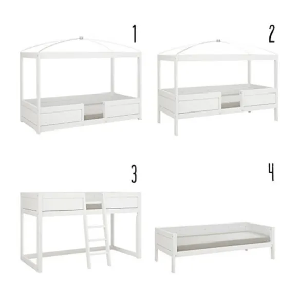 LIFETIME Kidsrooms 4 in 1 Bedcombinatie Wit Gelakt