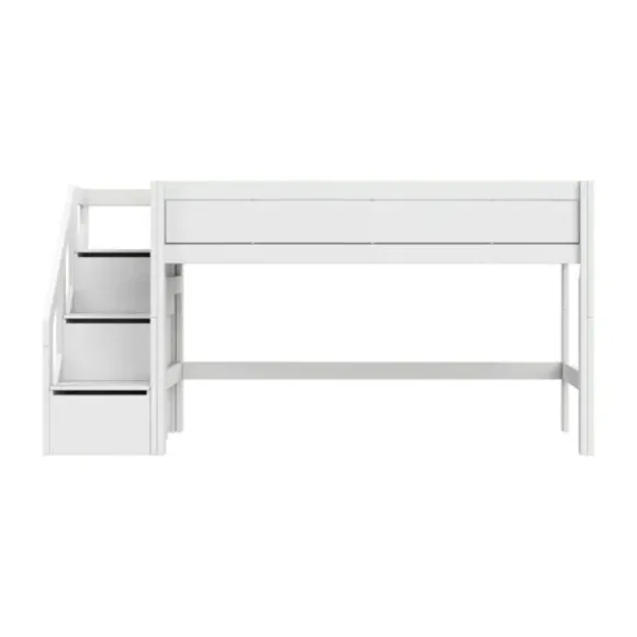 LIFETIME Kidsrooms Halfhoogslaper met Trapkast – 90x200 cm – Premium Rolbodem