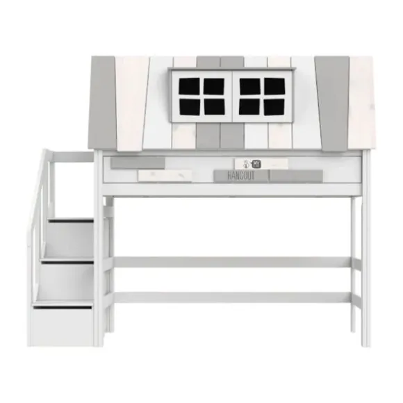 LIFETIME Kidsrooms Hoogslaper - My Hangout - 152 cm - Luxe Lattenbodem