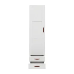 LIFETIME Kidsrooms Kledingkast 1-Deurs - 2-Lades - Wit Gelakt