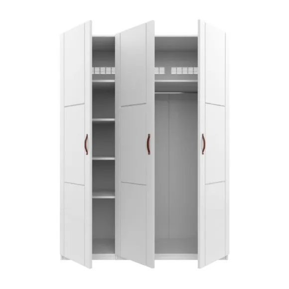 LIFETIME Kidsrooms Kledingkast 3-Deurs - White Wash