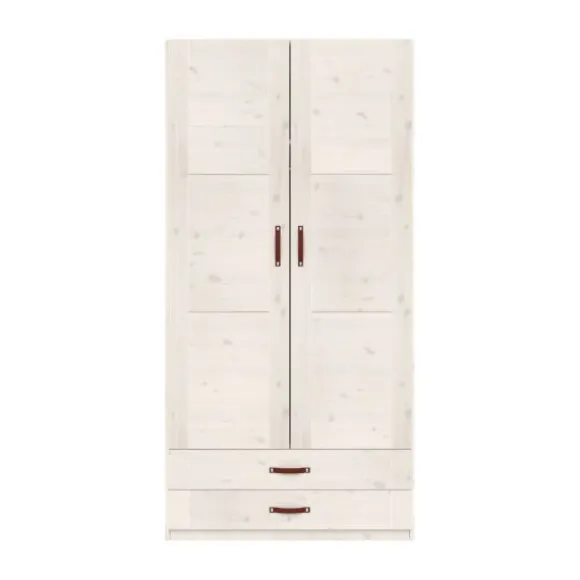 LIFETIME Kidsrooms Kledingkast 2-Deurs - 2 Laden - White Wash