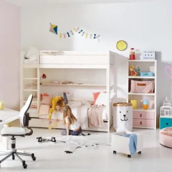 LIFETIME Kidsrooms Stapelbed Rechte Trap Whitewash