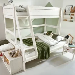 LIFETIME Kidsrooms Stapelbed Family Luxe Whitewash 140 x 200 cm