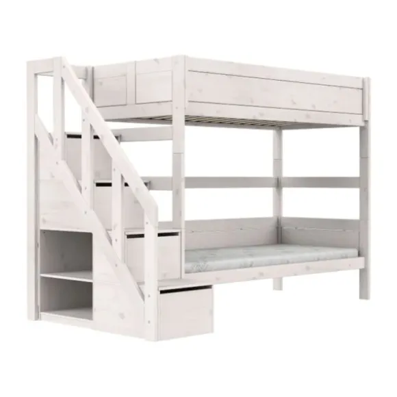 LIFETIME Kidsrooms Stapelbed met Trapkast – 90×200 cm – Premium Rolbodem