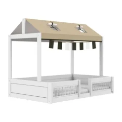 LIFETIME Montessori Hutbed - 120 x 200 cm - Wit