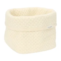 Little Dutch Pure Commodemandje Klein - 15 x 15 x 15 cm - Gebreid - Soft White