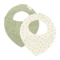 Little Dutch Bandana Slab Hydrofiel - Set van 2 - Blueberry Leaves & Sage