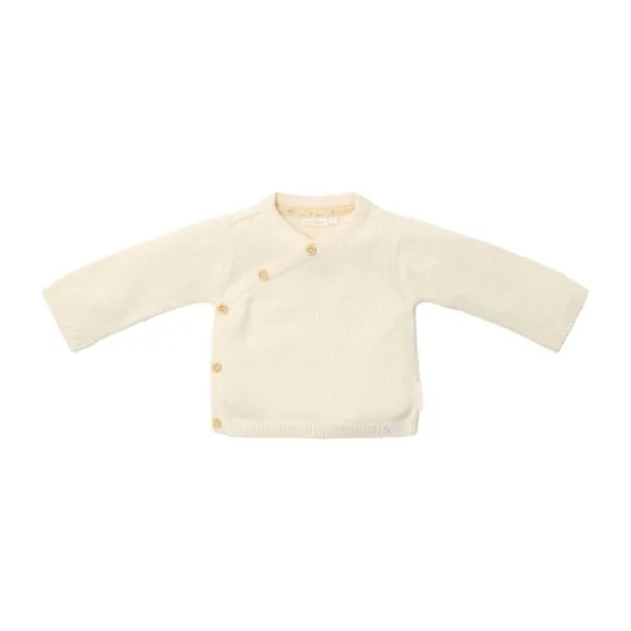 Little Dutch Gebreid Overslag Vestje - Maat 44 - Off White