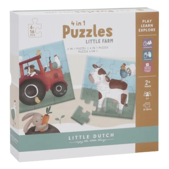 Little Dutch Little Farm Puzzel - 4-in-1