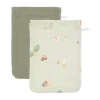 Little Dutch Little Farm Washandjes - Olive - 2 Stuks