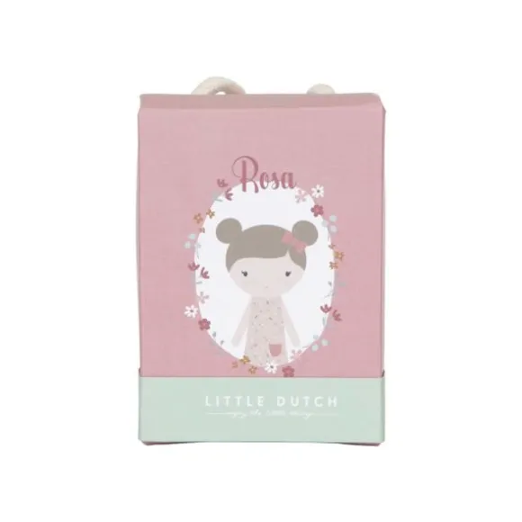 Little Dutch Little Pink Flowers Knuffelpop - Rosa - 10 cm
