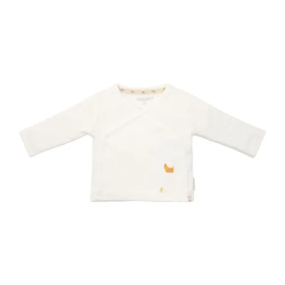 Little Dutch Newborn NOOS Little Farm T-shirt overslag lange mouw - 50 - Off White