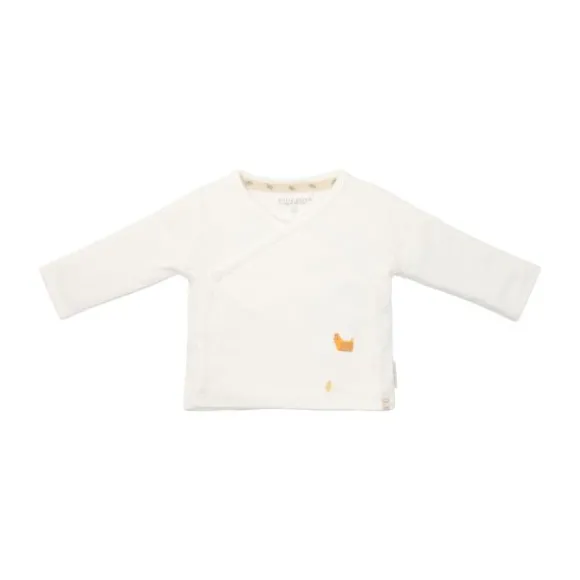 Little Dutch Newborn NOOS Little Farm T-shirt overslag lange mouw - 50 - Off White